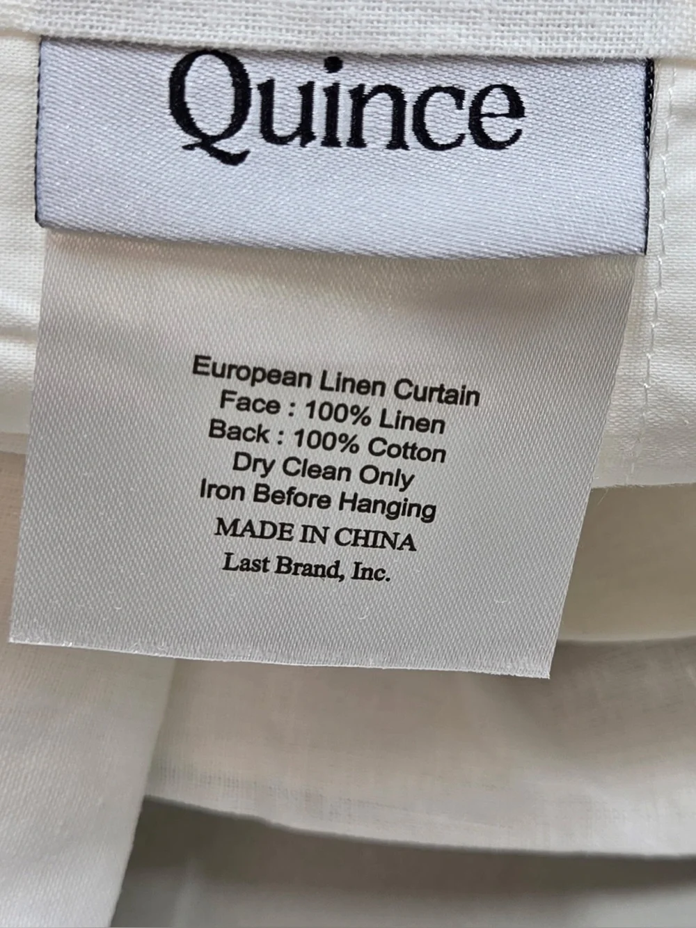 NWT QUINCE Set Of 2 48x96 European Linen Curtains White 0419